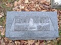 Headstone of Kirby White at Hillsboro Cemetery in Hillsboro, Ohio.