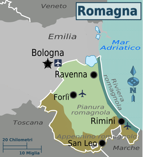 Mappa divisa per regioni