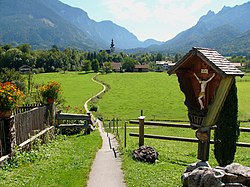 Skyline of Bayerisch Gmain