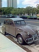 2CV Export Argentina, front suicide doors, oversized protective bumpers, Buenos Aires