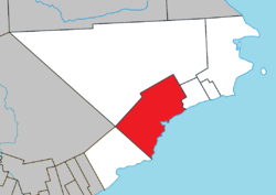 Location within Le Rocher-Percé RCM