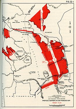 Proposed barriers in the San Francisco Bay