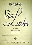 Vier Lieder nach Texten von Friedrich Wolf (1947)