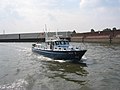 Boot WSP 1 der Wasserschutzpolizei auf dem Rhein bei Düsseldorf