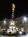 Die Dreifaltigkeitssäule (Pestsäule) auf dem Hauptplatz in Linz.