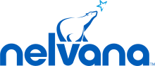 The production logo for Nelvana Limited, depicting a polar bear, who is looking at Polaris, the North Star. Below the polar bear, the text shows the company name, in blue.