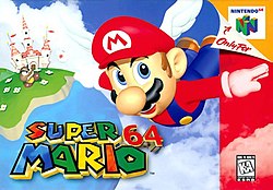 Super Mario 64 box cover