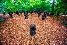 Picture of a public art installation depicting the missing girls