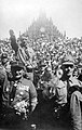 Adolf Hitler with the Nuremberg Frauenkirche in the background, 1928