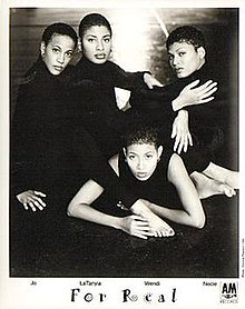 For Real, 1994. L-R: Josina Elder-Epps, LaTanyia Baldwin, Wendi Williams, and Necia Bray-Gates.