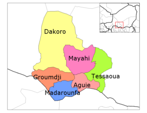 Tessaoua Department location in the region