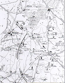 Detail of Falls Map 9 shows the British Empire forces as they approach Junction Station; infantry from the west and Australian Mounted Division from the south.