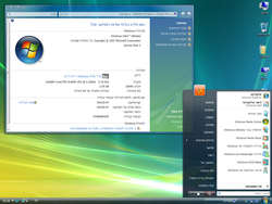 צילום מסך של Windows Vista