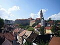 Český Krumlov - Castelul Krumlov („Horní hrad”) şi Biserica Sf. Jost („Kostel sv. Jošta”)