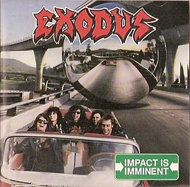 Обложка альбома Exodus «Impact Is Imminent» (1990)