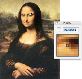 Screenshot of Pipette being used to sample a colour