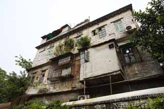 Foto, materiell, befreit, Landschaft, Bild, hat Foto auf Lager,Ein privates Haus von Guangzhou, Backstein, Fenster, Ich bin alt, Haus