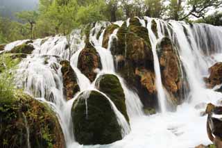 Foto, materiell, befreit, Landschaft, Bild, hat Foto auf Lager,Jiuzhaigou TatsukiTadashi Wasserfall, , , , 