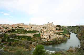 Foto, materiell, befreit, Landschaft, Bild, hat Foto auf Lager,Einen herrlichen Blick auf Toledo, , , , 