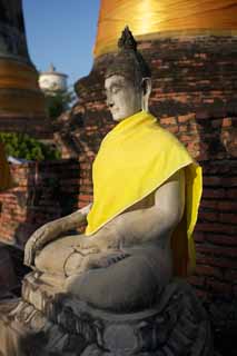 Foto, materiell, befreit, Landschaft, Bild, hat Foto auf Lager,Ein Buddhistisches Bild von Ayutthaya, Buddhistisches Bild, Buddha, Pagode, Ayutthaya-berreste