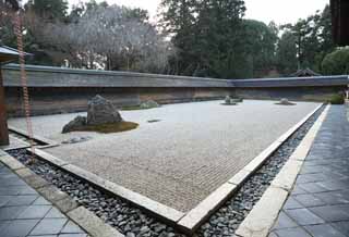 Foto, materiell, befreit, Landschaft, Bild, hat Foto auf Lager,Der Steingarten im Tempel des friedlichen Drachen, Welterbe, Rockgarten, Zentempel, Muromachi Shogunate