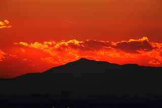 Foto, materiell, befreit, Landschaft, Bild, hat Foto auf Lager,Der Sonnenuntergang verhngt, Phantasie, Rot, Wolke, Bei Dunkelheit