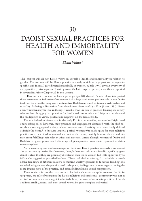 First page of “Daoist sexual practices for health and immortality for women”