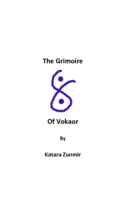 First page of “The Grimoire of Vokaor”