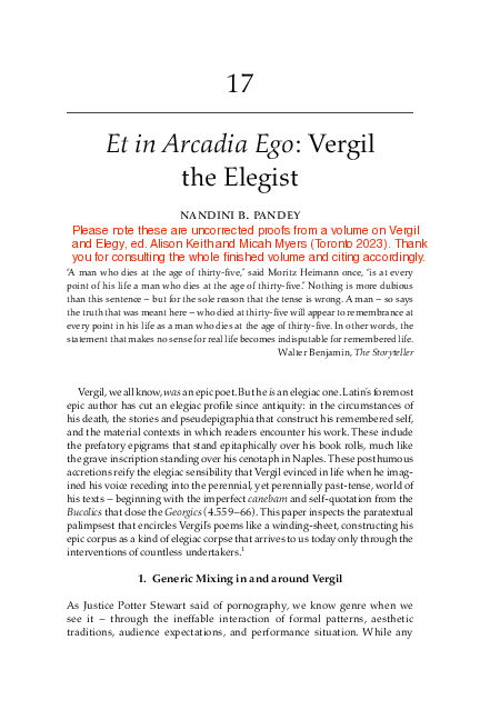 First page of “Vergil the Elegist”