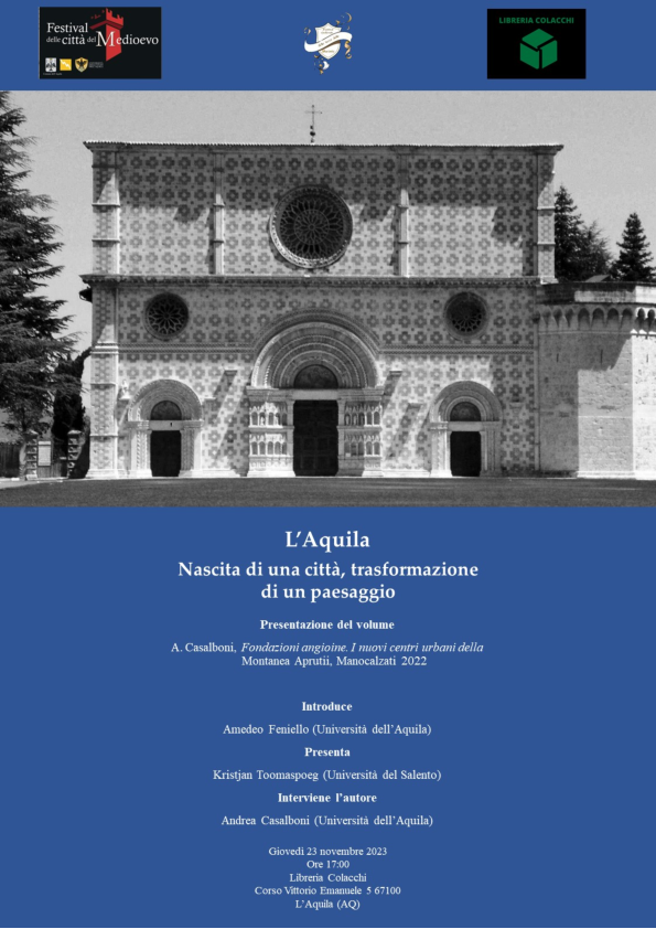 First page of “Presentazione del libro di Andrea Casalboni il 23 novembre”