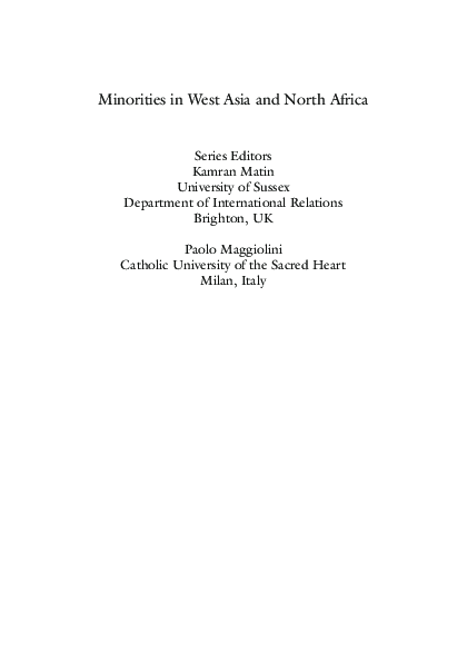 First page of “Religious Minorities in Non-Secular Middle Eastern and North African States”