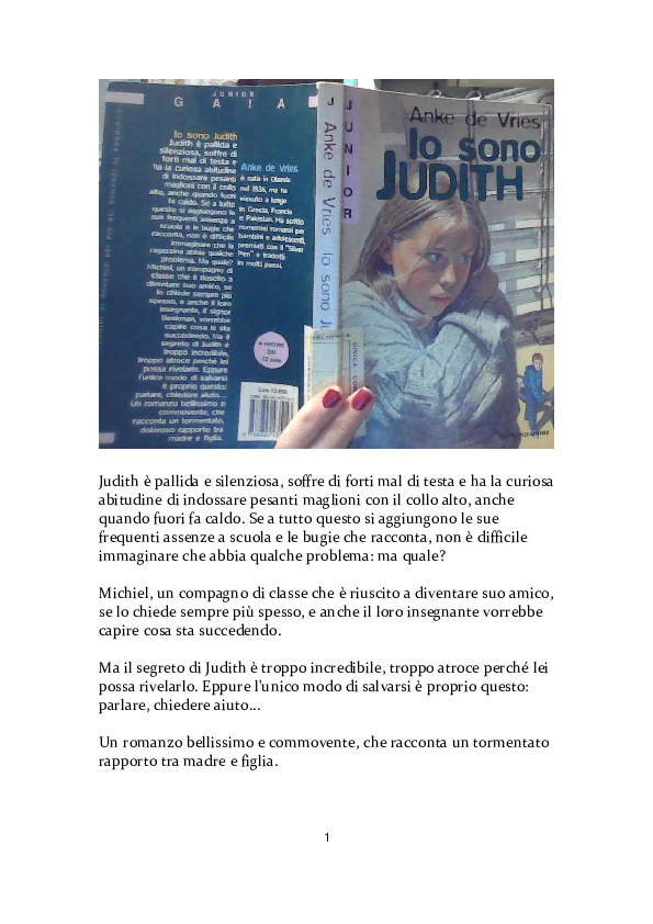 First page of “Io sono Judith (Gaia Junior)”