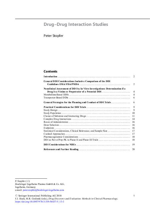 First page of “Drug–Drug Interaction Studies”