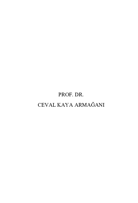 First page of “PROF. DR. CEVAL KAYA ARMAĞANI”