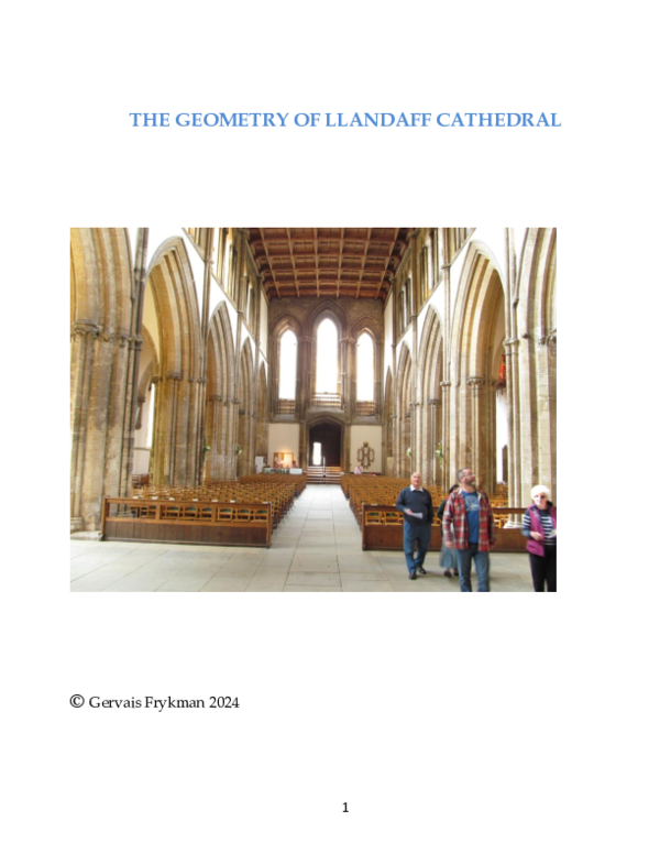 First page of “The Geometry of Llandaff Cathedral”