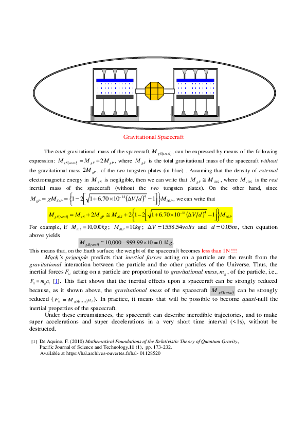 First page of “The Gravitational Spacecraft”