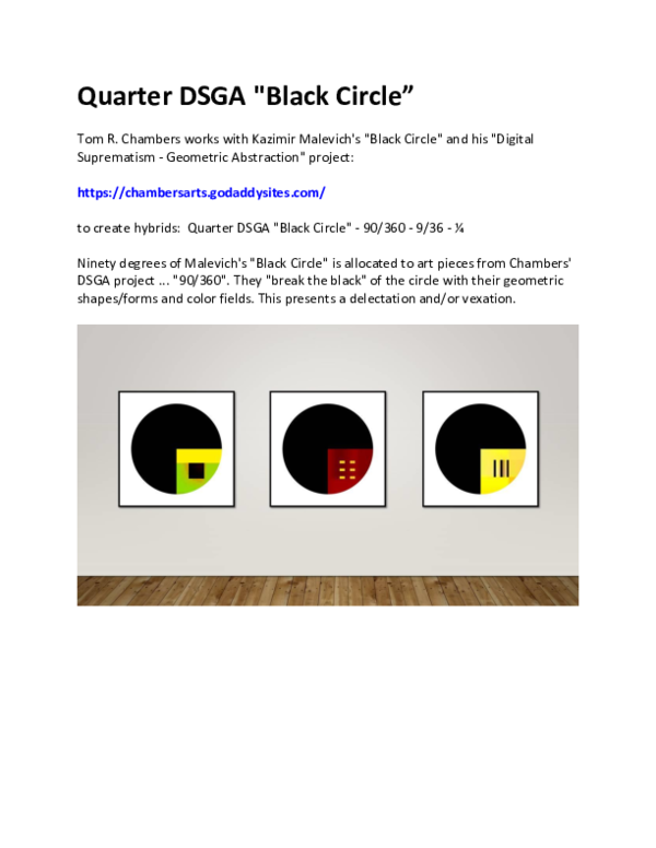 First page of “Quarter DSGA "Black Circle"”