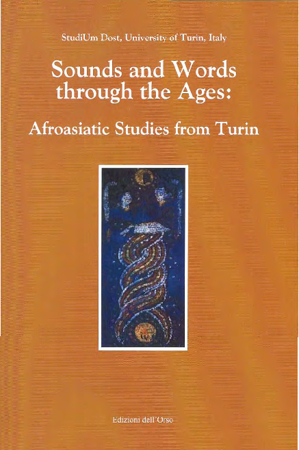 First page of “Sounds and Words through the Ages: Afroasiatic Studies from Turin”