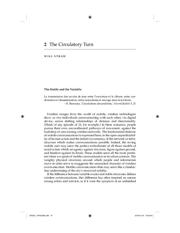 First page of “The Circulatory Turn”