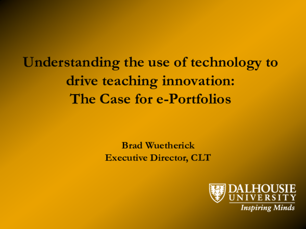 First page of “The Case for ePortfolios - for USask TOOC on Learning Technologies”