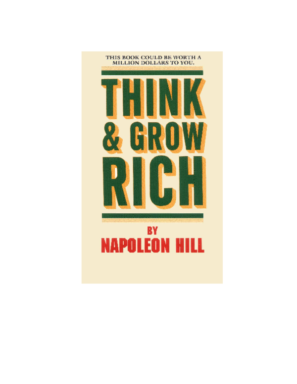 First page of “Think and Grow Rich”