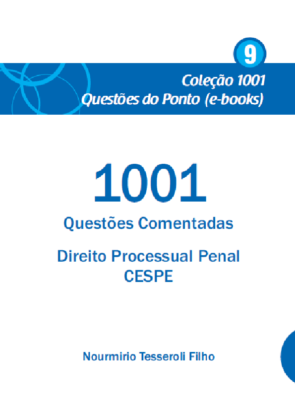 First page of “001 Questões Comentadas – Direito Processual Penal – CESPE”