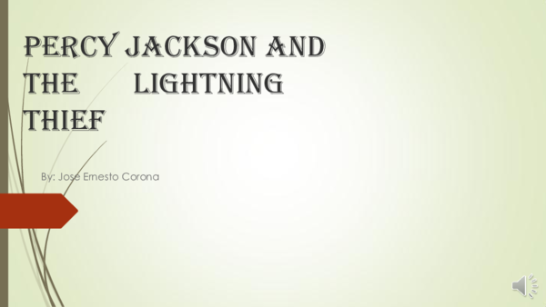 First page of “Percy Jackson and the lightning thief”