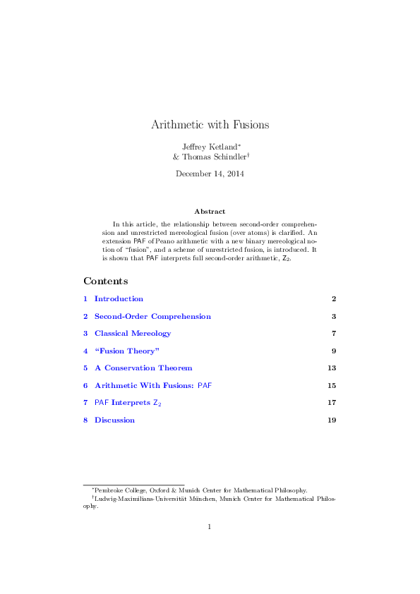 First page of “Arithmetic With Fusions”