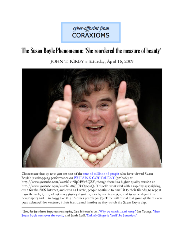 First page of “The Susan Boyle Phenomenon (2009)”