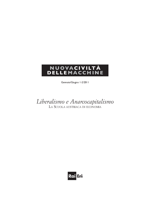 First page of “Diritto naturale o evoluzionismo? Problemi aperti nella Scuola Austriaca”