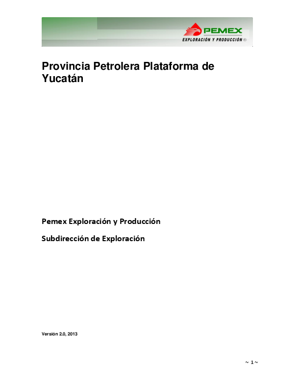 First page of “Provincias Petroleras de México”