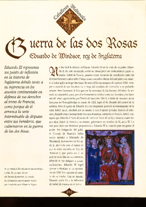 First page of “Eduardo III de Inglaterra. S. XIV”