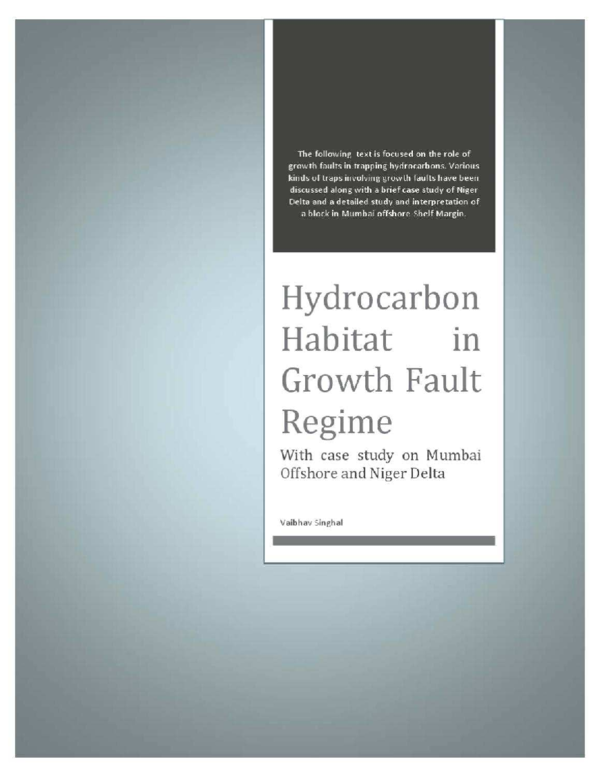 First page of “Hydrocarbon Habitat in Growth Fault Regime”