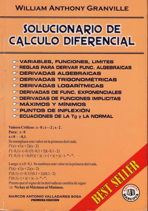 First page of “Solucionario de Calculo Diferencial Granville”